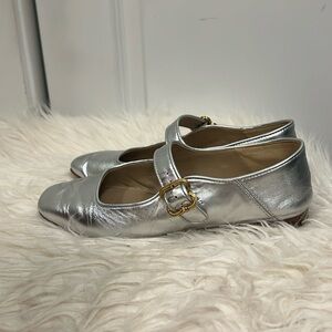 Sam Edelman  Silver Mary Jane Size 7 (Women's Michaela Buckled Flats)